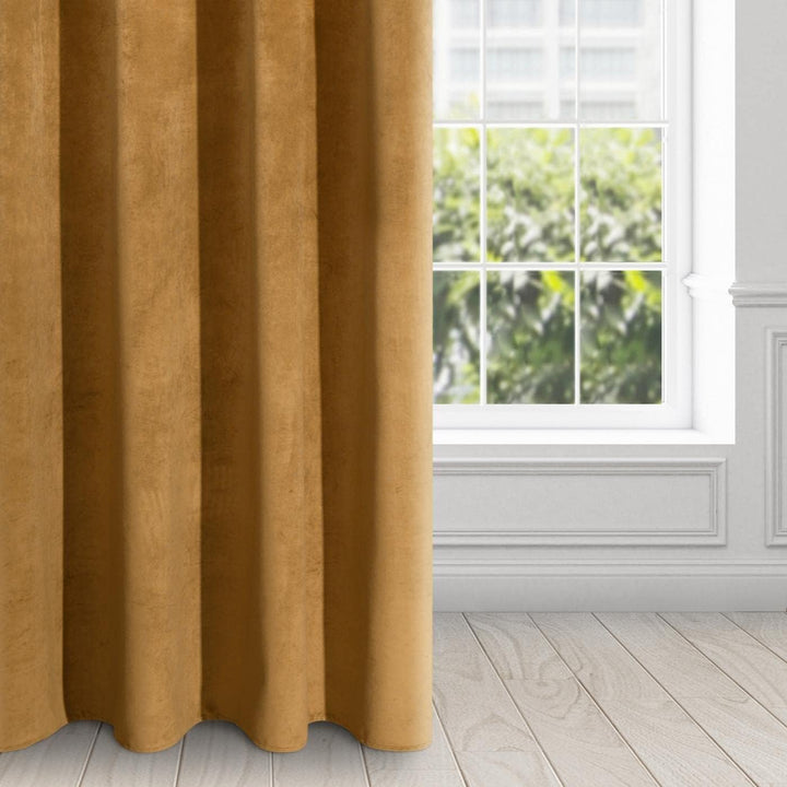 Eurofirany Villa Vorhang Samt Velvet Weich 10 Ösen-1 Stk. Edel Gardine Dick 290 g/m2 Elegant Glatt E