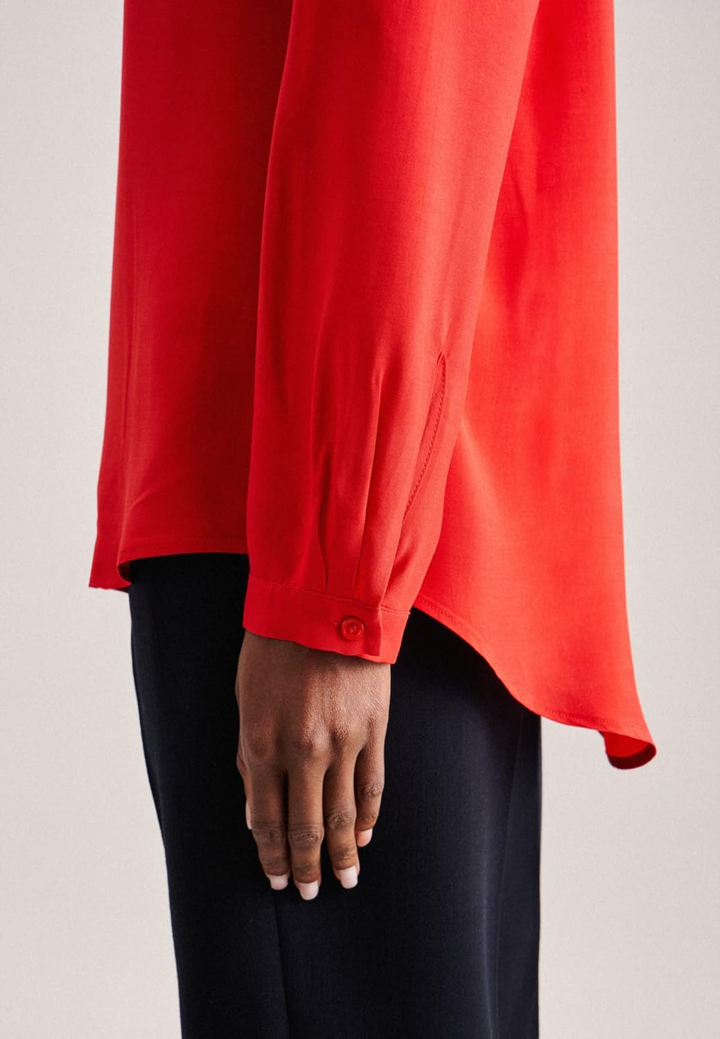 Seidensticker Damen Regular Fit Langarm Bluse 34 Rot, 34 Rot