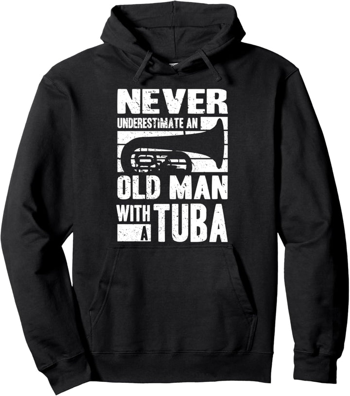 Tuba - Alter Mann Spruch Retro Geschenk Tubaspieler Pullover Hoodie