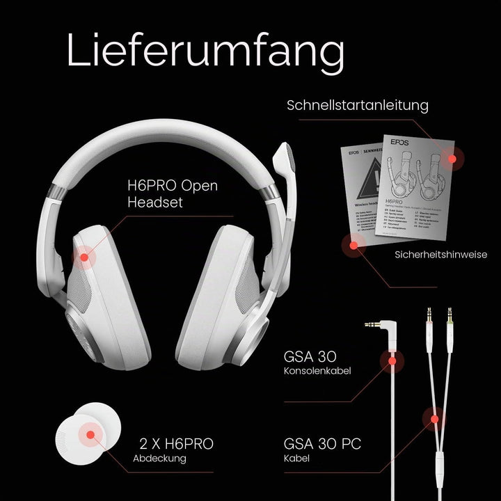 H6Pro Open Weiss Weiss H6Pro Open Back Weiss, Weiss H6Pro Open Back Weiss