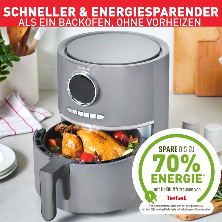 Tefal EY111B Airfry Ultra Digital Heissluftfritteuse | 4 Kochmöglichkeiten (Frittieren, Rösten, Gril