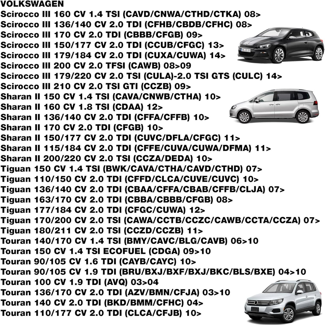 Simoni Racing Luftfilter passend für Volkswagen Jetta/Passat 2005-2010 Tiguan 2007-2010 GTI 2009-201