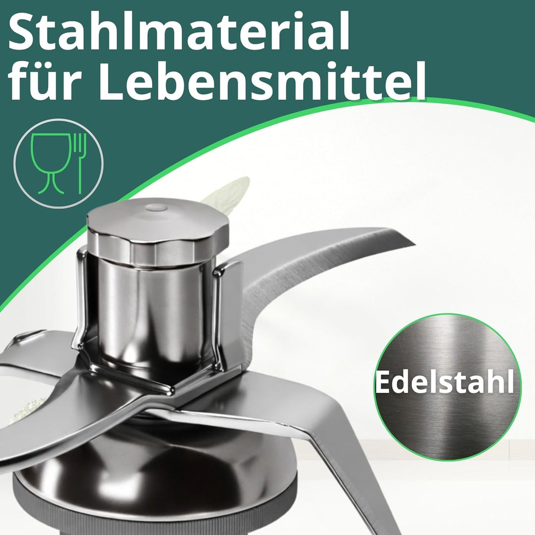 NAMAI - Messer für Thermomix, Edelstahl, 100% Kompatibles Ersatzteil, Thermomix Messbecher TM21, Ein