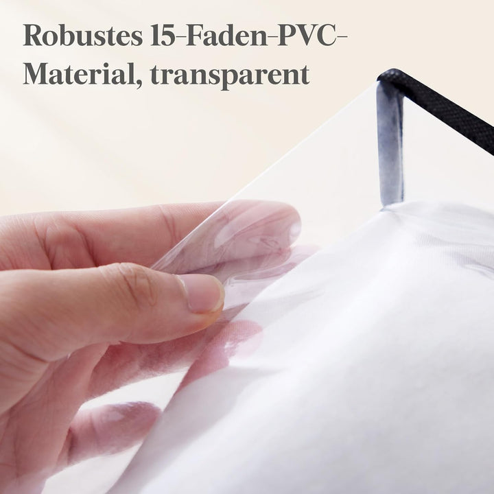 Lifewit Storage 4 Stück Transparente Plastik Aufbewahrungstasche, 95L Kleiderschrank Organizer Aufbe