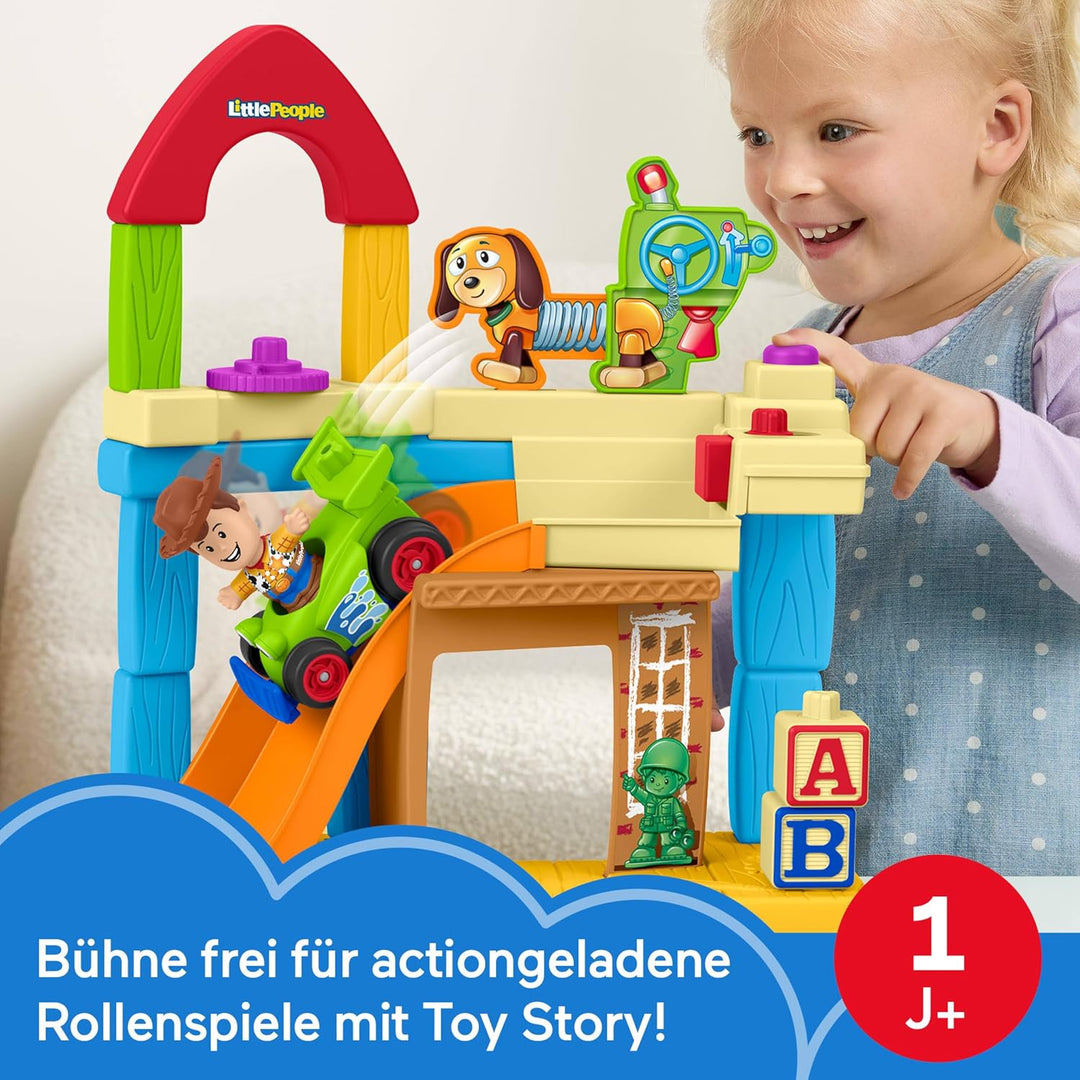 Fisher-Price Little People Kleinkindspielzeug Disney Pixar Toy Story Andys Zimmer Spielset mit Woody