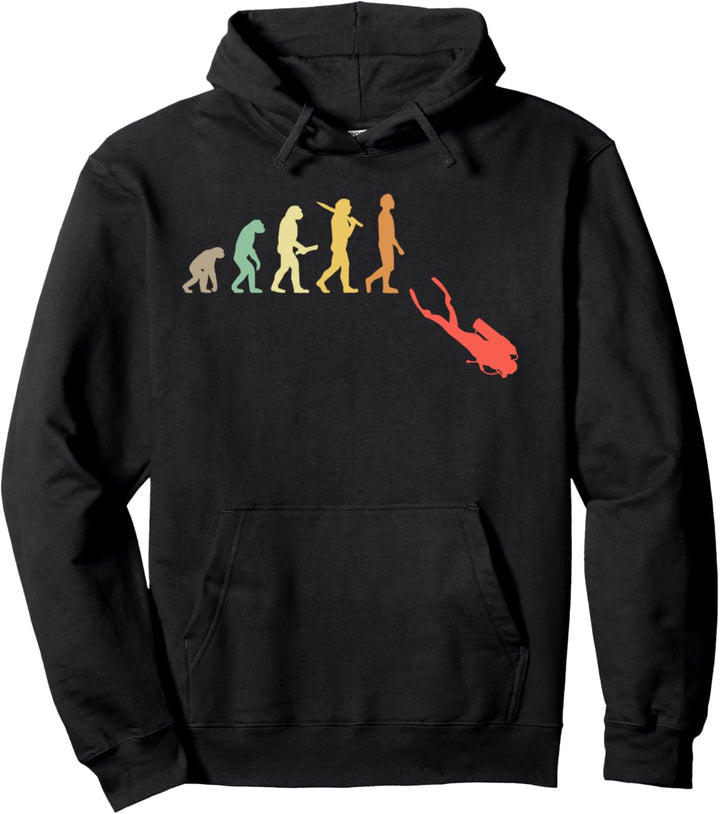Taucherflasche Evolution Retro, Geschenk für Taucher. Pullover Hoodie