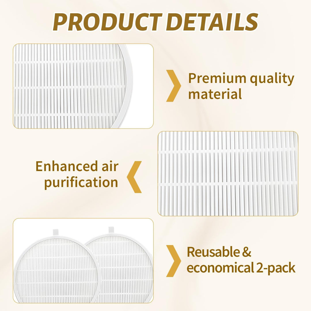 2er-Packung Ersatzfilter für Nagelstaubsammler - 17x17 cm Weisses Polypropylen-Gewebe, kompatibel mi