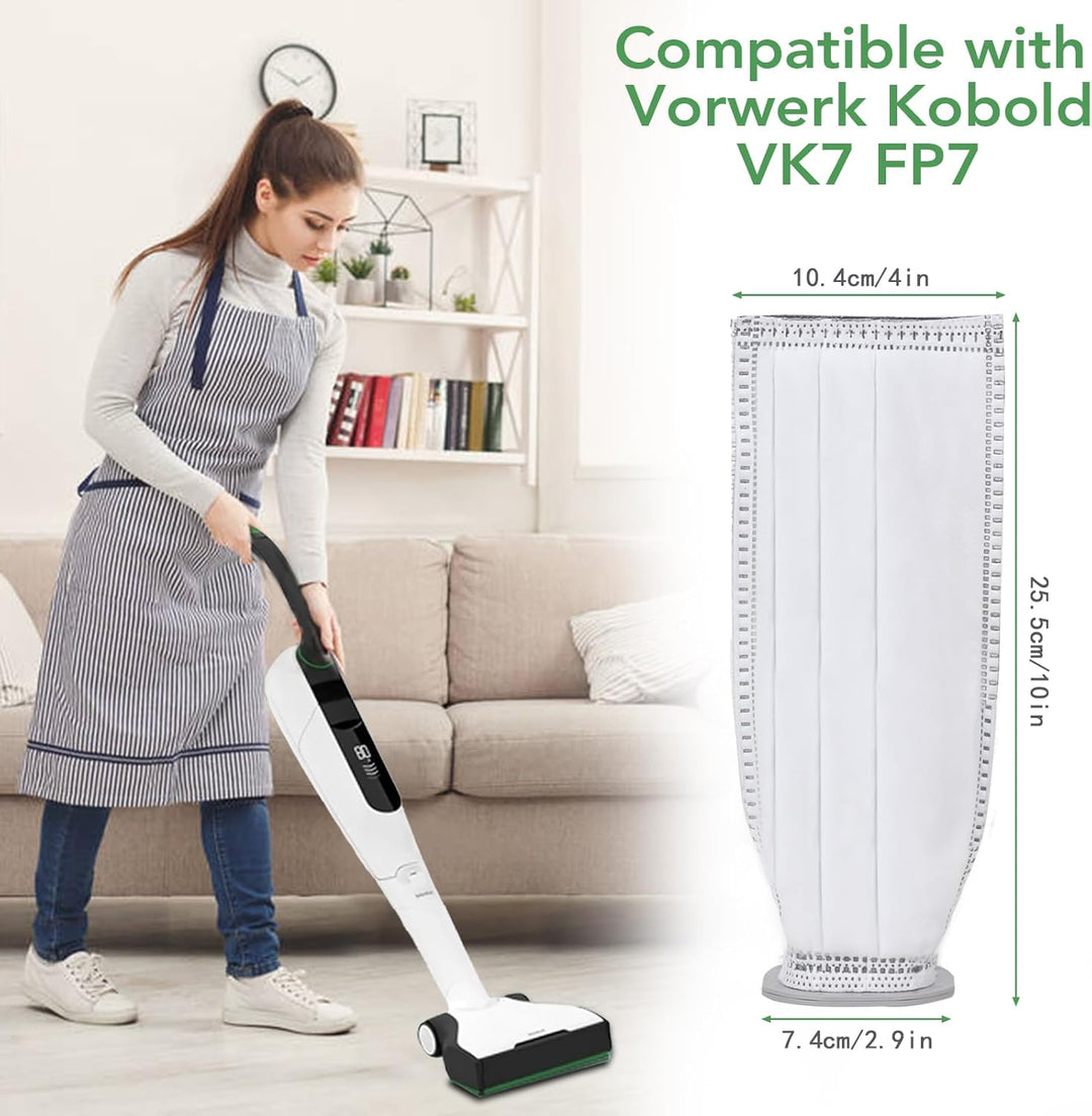 7 Stück Staubsaugerbeutel für Vorwerk Kobold VK7 Akku-Staubsauger, Kobold FP7 Premium Filtertüten Er