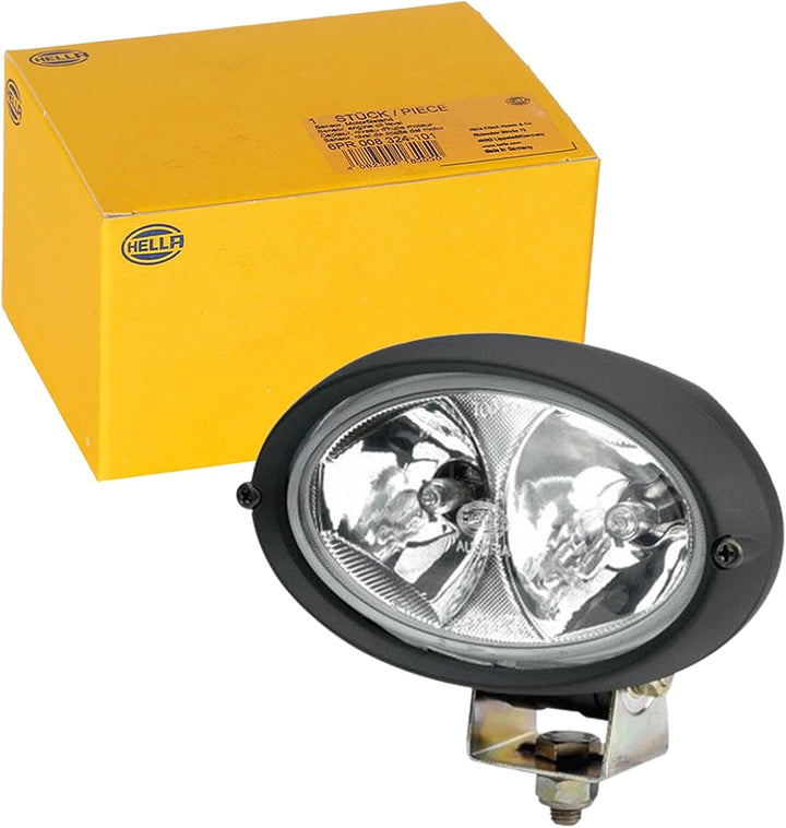 HELLA - Halogen-Arbeitsscheinwerfer - Oval 100 - 24V - Anbau/geschraubt - stehend/schwenkbarer Monta