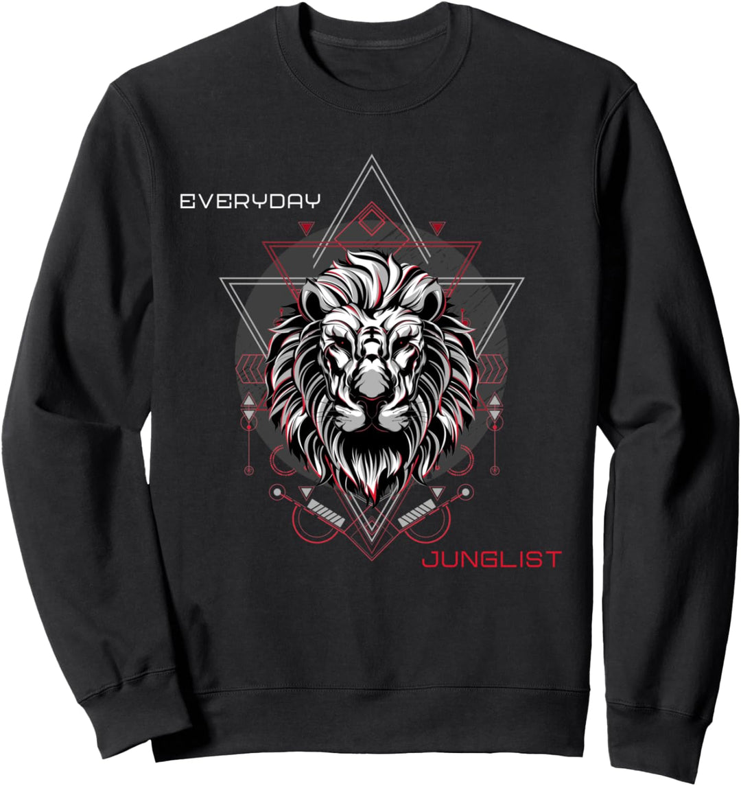 Trommel und Bass Jungle Lion 174 BPM DnB Music Dubstep Sweatshirt