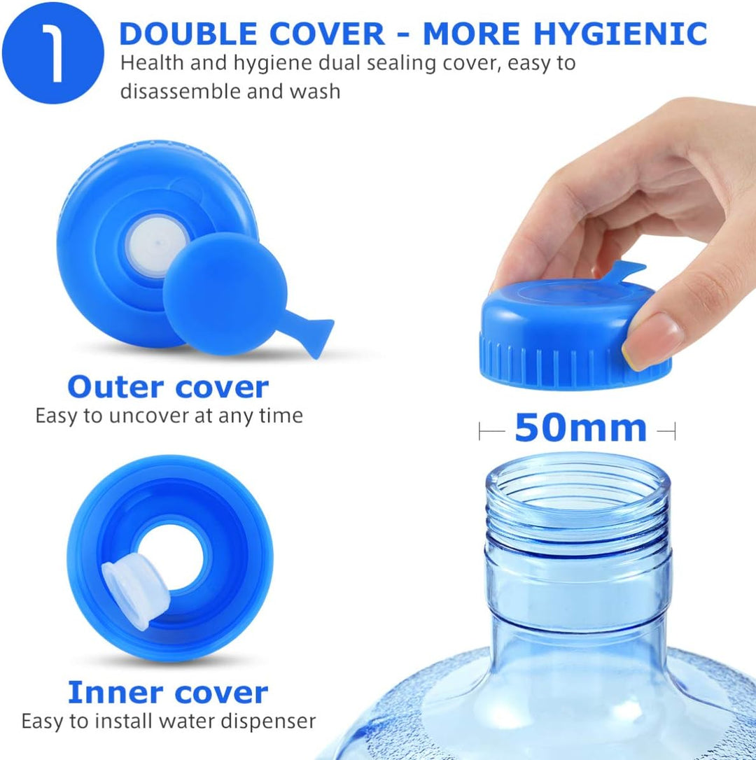 BESPORTBLE 5 l Wasserflasche, Wasserbehälter mit Schraubverschluss, wiederverwendbar, tragbar, Kunst