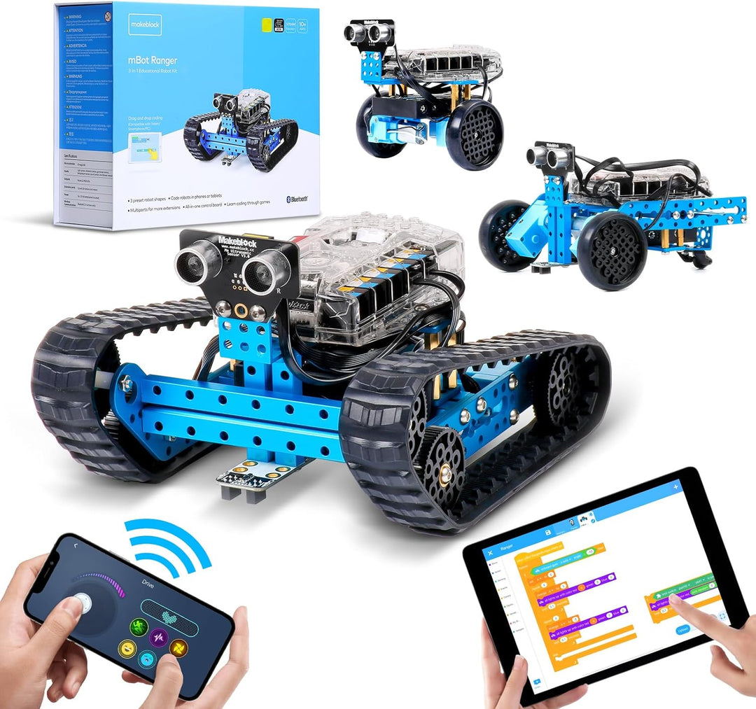 Makeblock mBot Ranger Roboter, 3-in-1-Programmierbarer Robot Bausatz, Codiertes Spielzeug, 3 Formen