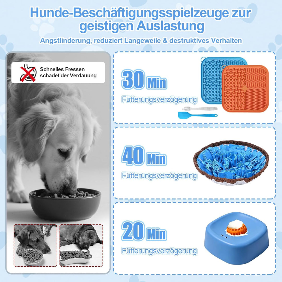 4 Stück Schleckball Hund, Schnüffelteppich Hund, Schleckmatte Schnüffelmatte Beschäftigung für Klein