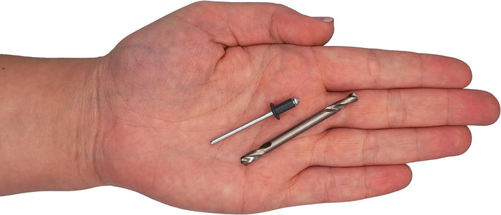 SKIR'CO (400 Stück) Blindnieten lackiert 4,0 x 8 mm, Aluminium Popnieten, Bohrer enthalten (Anthrazi
