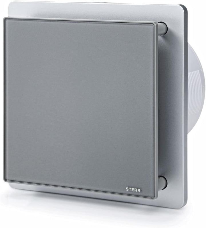 STERR Grauer Badlüfter 150 mm - Badezimmerventilator - Glasfront - Modernes Aussehen - BFS150-G - 25