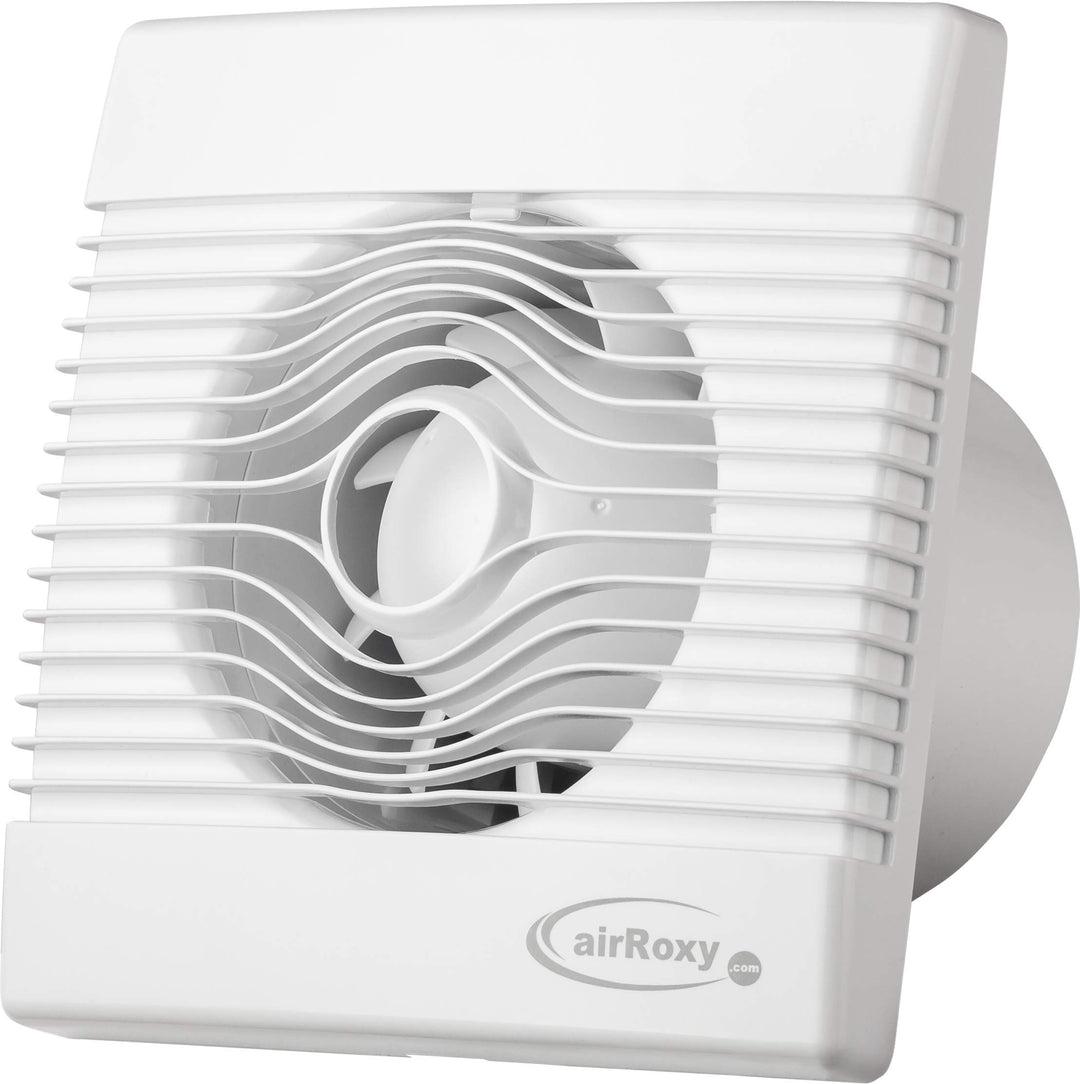 Premium Badventilator mit Zugschalter Badlüfter Lüfter Ventilator Deckenlüfter weiss Front Ø 100 mm