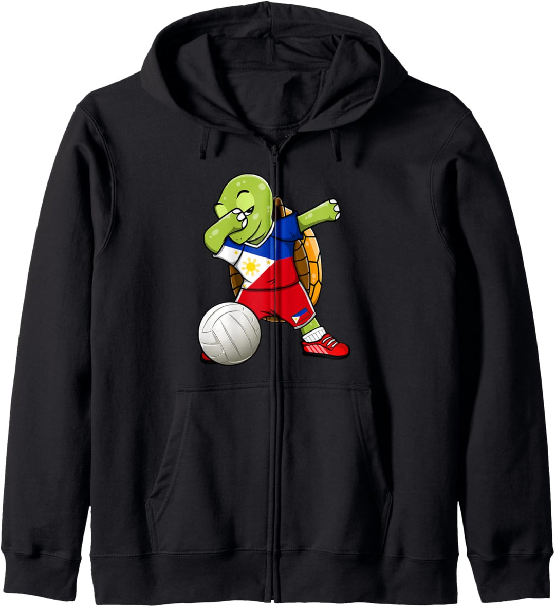 Dabbing Schildkröte Philippinen Volleyball Mannschaft Sport Kapuzenjacke