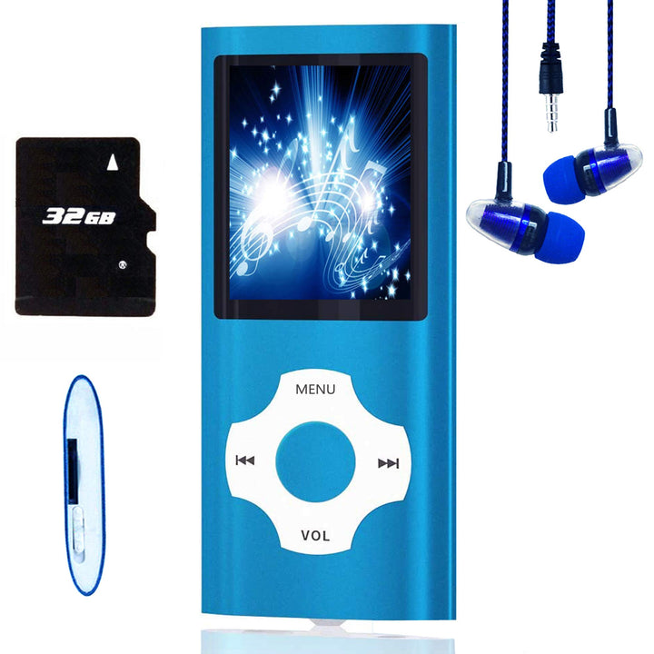 Hotechs MP3-Player/MP4-Player, MP3-Player mit 32 GB Speicherkarte, schlankes Design, digitales LCD-D
