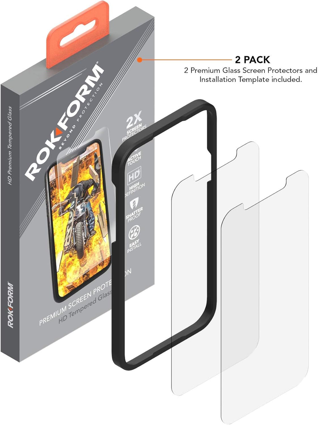 Rokform - iPhone 11 Pro Max, iPhone XS Max Displayschutzfolie, Active Touch, bruchsicher, High Defin