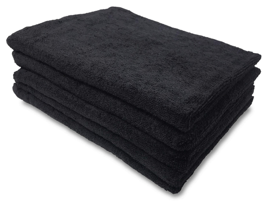 6 Handtücher Frottee Schwamm schwarz Friseur 50 x 90 cm