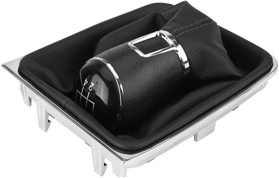 Minyinla 5 Gang Auto Schalthebel Schaltknauf + Gamaschen Manschette Abdeckung Ersatz für Golf 7 MK7