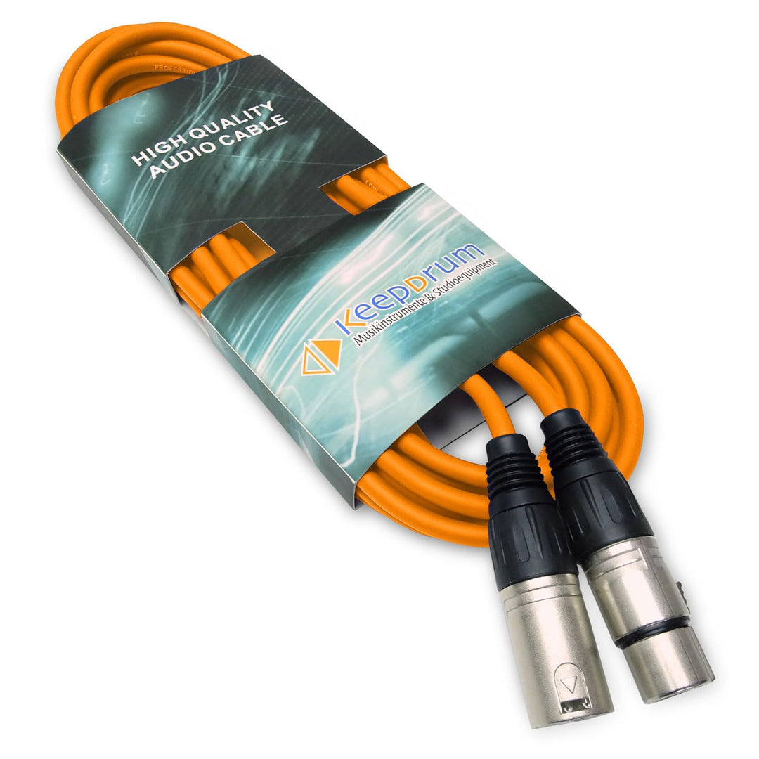 keepdrum mc001xx-10m Mikrofonkabel 3-polig XLR 10m Orange Lila 2 Stück 2x 10m Orange Lila, 2x 10m Or