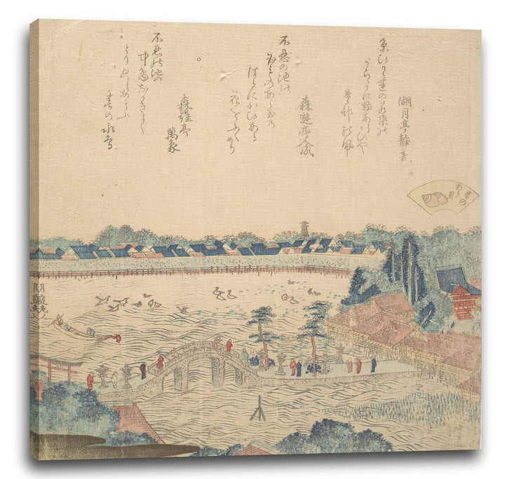 Printed Paintings Leinwand (60x60cm): Katsushika Hokusai - Landschaft 60x60 cm, 60x60 cm