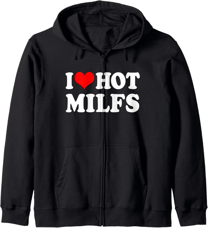 "I love Hot Milfs" Lustiges "I Heart Hot Milfs" Paar-Set Kapuzenjacke
