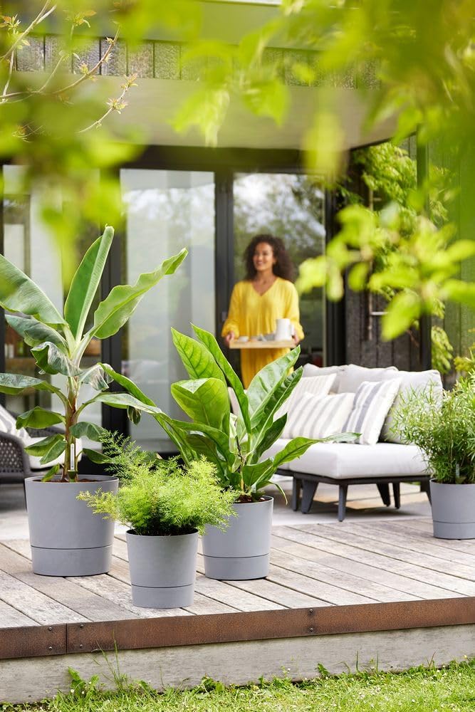 elho Greensense Aqua Care Rund 43 mit Integrierte Wasserspeicher - Blumentopf für Innen &amp; Aussen - 1