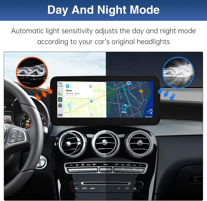 Road Top 12.3 Zoll Ultra-schmal Carplay Radio Touchscreen für Mercedes Benz A/C/V Klasse GLA CLA W17