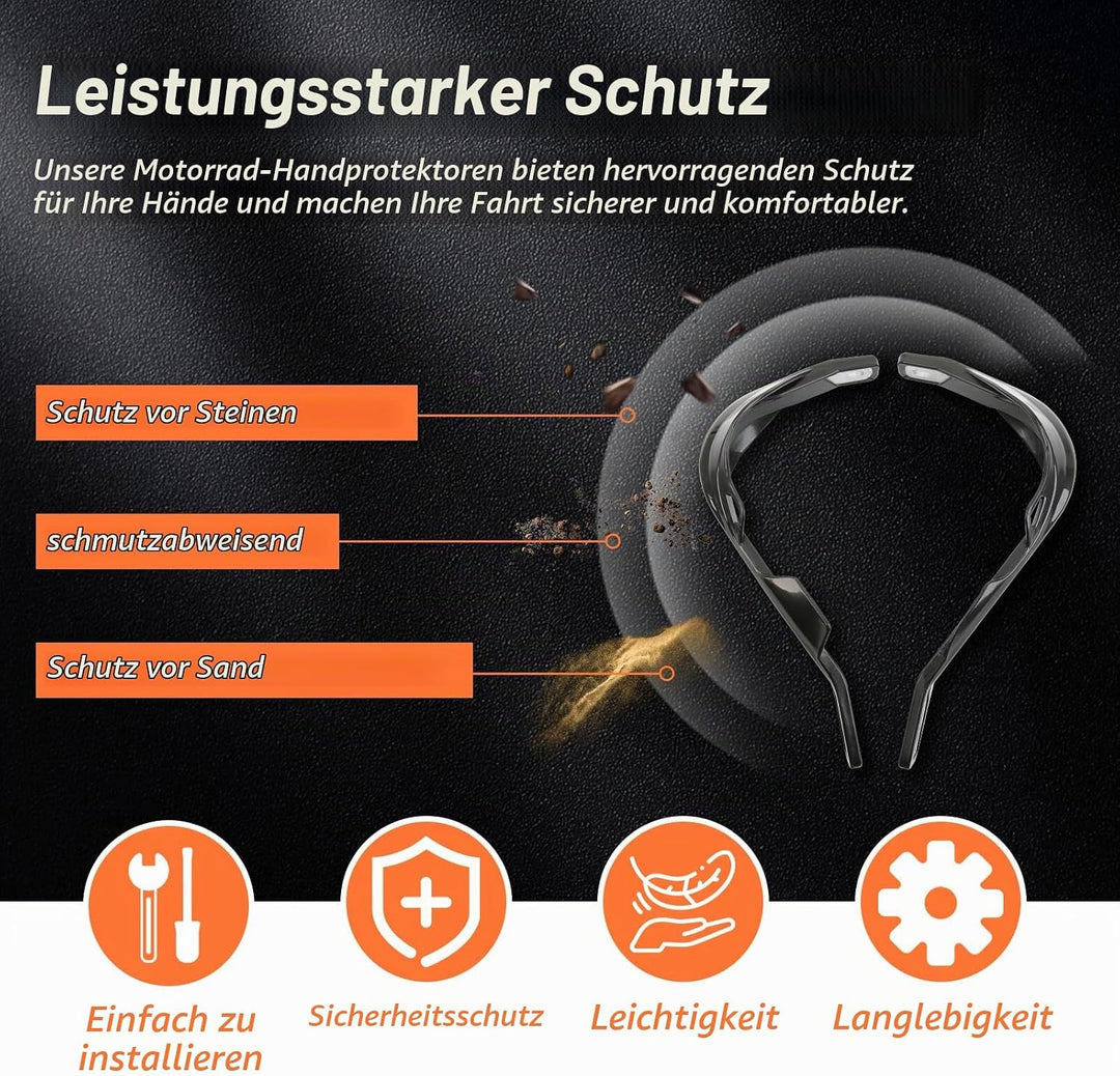 DREAMIZER Handprotektoren Motorrad Aluminium 22mm und 28mm, Handprotektoren für Offroad ATV Dirt Pit