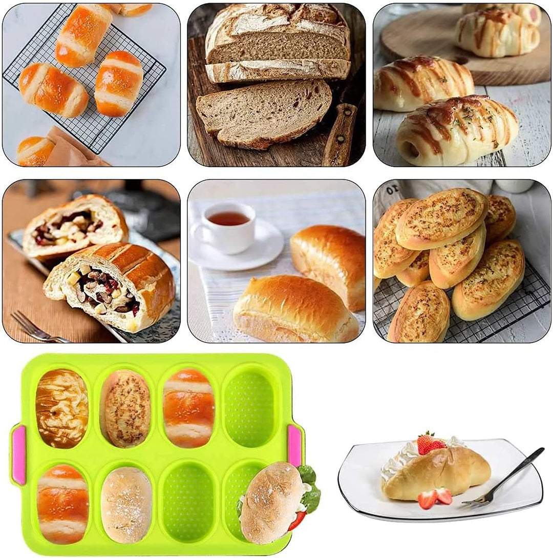 YXIAOO Backform Baguette Backblech Brötchen Brotbackformen Baguetteblech Backen von Baguettebrot Bro