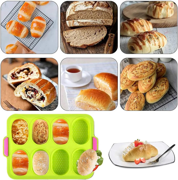 YXIAOO Backform Baguette Backblech Brötchen Brotbackformen Baguetteblech Backen von Baguettebrot Bro