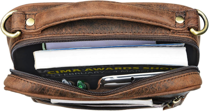STILORD 'Mats' Herren Handtasche Leder Vintage kleine Messenger Bag mit Tragegriff Tablettasche für