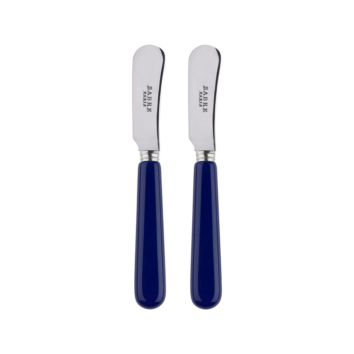SABRE PARIS - 2er Buttermesser 14 cm - Pop - Ideal Für Butter, Aufstrich - Edelstahl & Acryl - Spülm