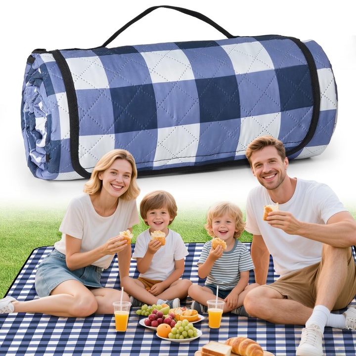 Picknickdecke wasserdicht, Extra grosse Picknickmatte 200x200 cm, sandabweisend waschbar Camping Str