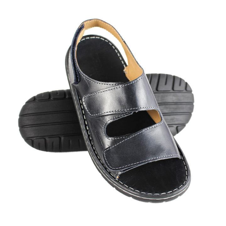 Zerimar Pantoletten Naturleder | Leder Sandalen Herren | Qualitäts Sandalen | Sommer Sandalen Leder