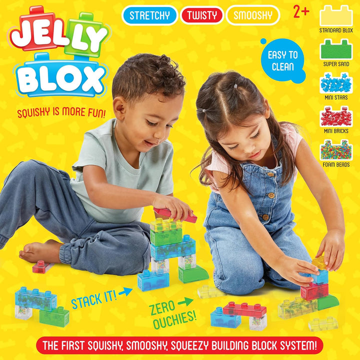 GOLIATH Jelly BLOX - Vehicle Kit, Bauspielzeug ab 2 Jahren, mit 35 Sensorische Bausteine, Konstrukti