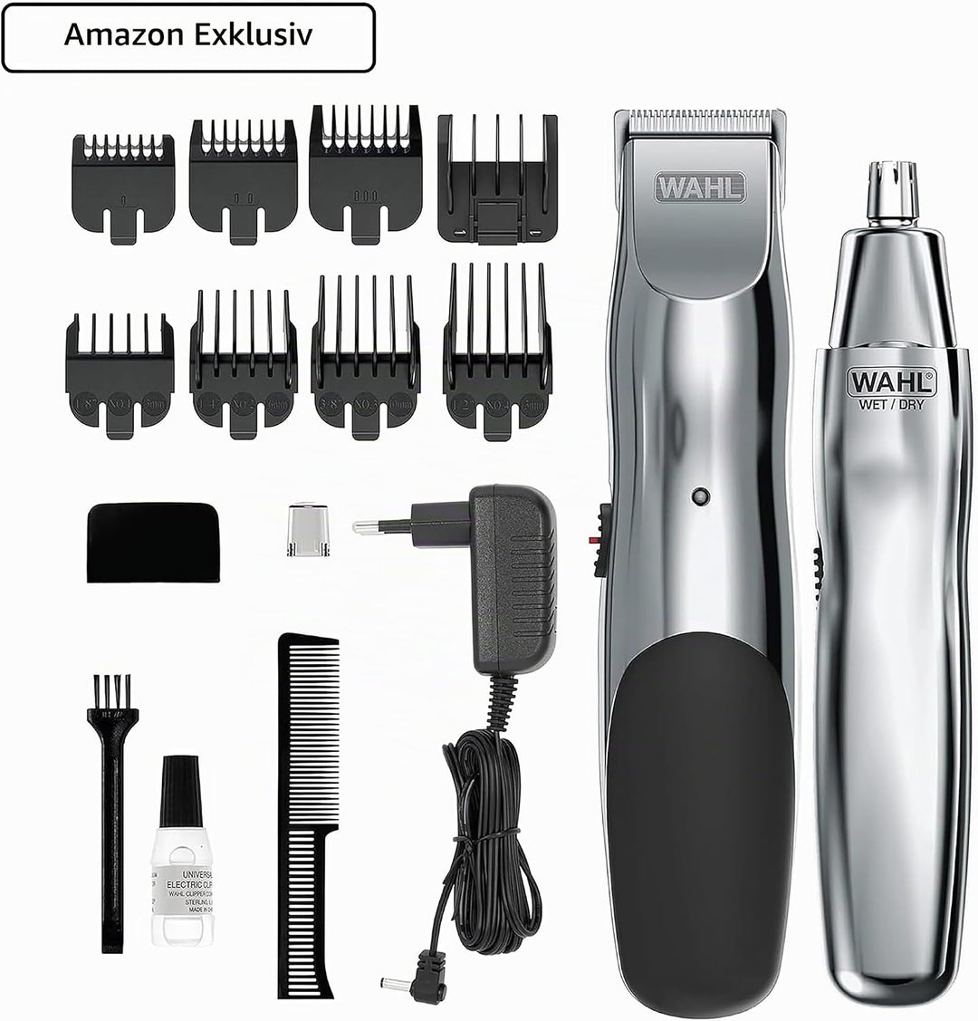 Wahl Groomsman Akku-Bartschneider-Set für Bärte, Nasenhaare, leichtes Detailing und leichte Körperpf