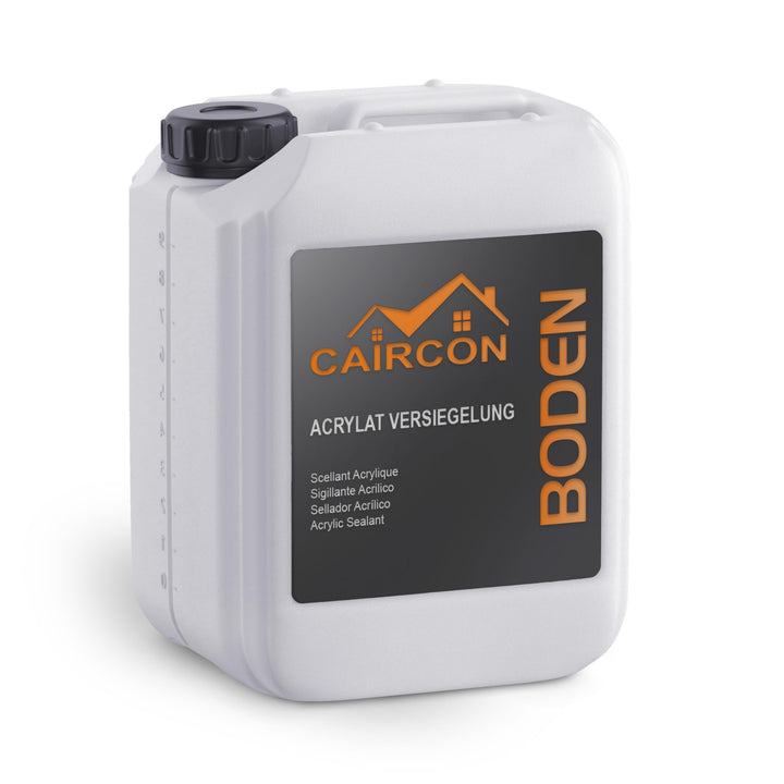 CAIRCON Acrylat Versiegelung 1K Bodenfarbe - Betonbodenversiegelung Betonversiegelung Farblos Farblo