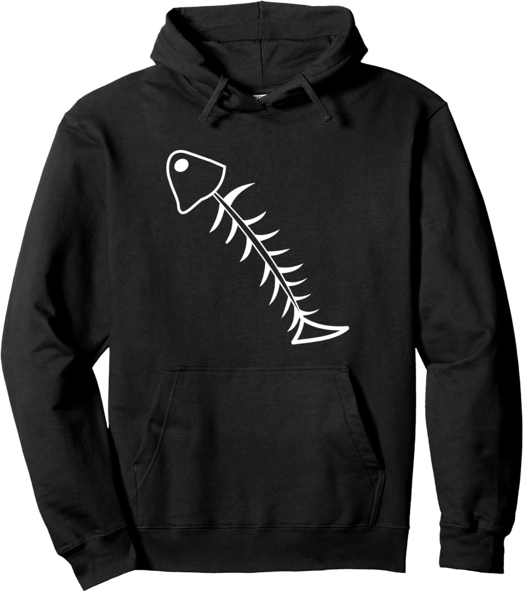Fischgräte Angeln Skelett Knochen Fisch Geschenk Pullover Hoodie
