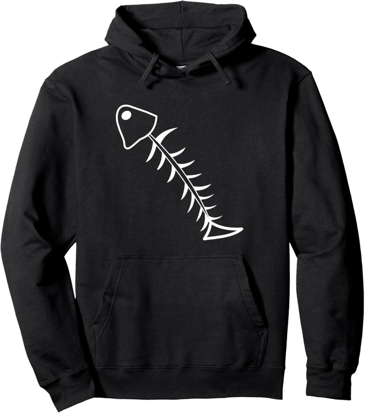 Fischgräte Angeln Skelett Knochen Fisch Geschenk Pullover Hoodie
