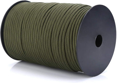 100m Paracord Rolle Seil, 4mm Flechtleine 9 Strang Fallschirm Schnur aus Polypropylen und Polyester