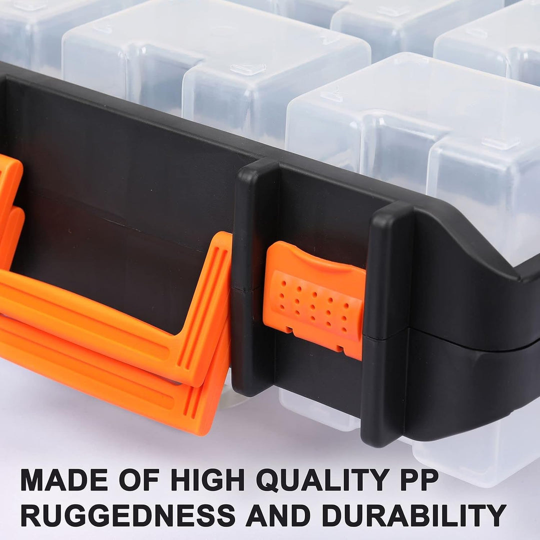 Mayouko 16 Compartments Detachable Toolbox Organizer,Hardware Organizer Box with Removable Sections,