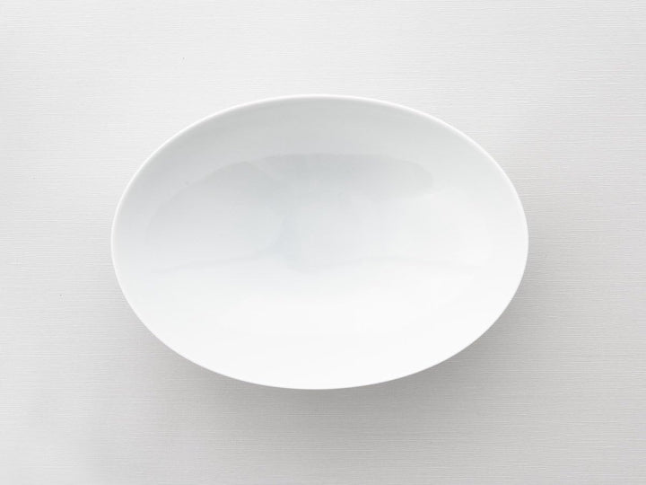 Japanischer Sushi Teller So-So. Feines Porzellan aus Japan. Weiss, ca.18 x 15 cm 18,6 x 15,2 cm, H 2