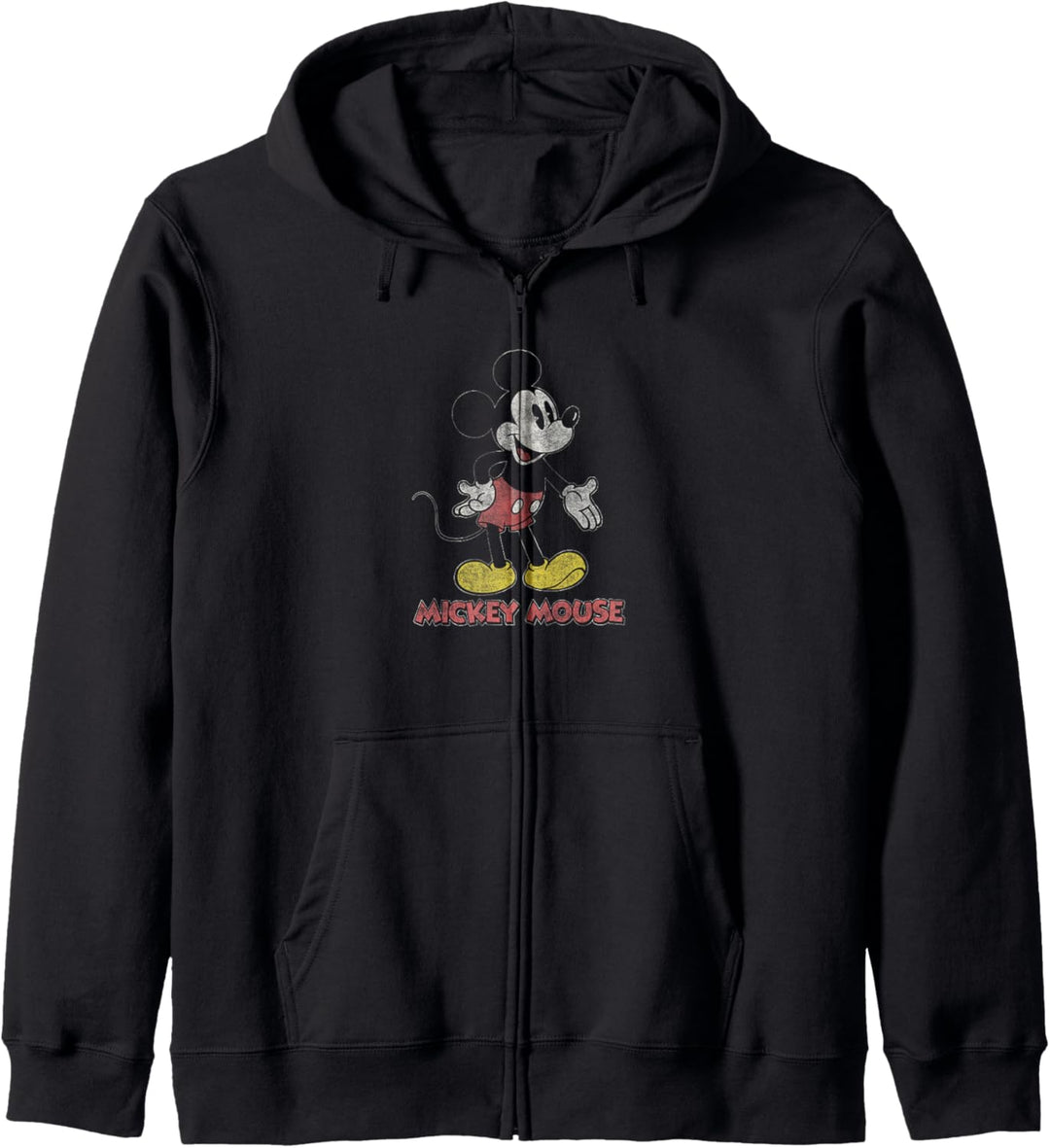 Disney Micky Maus Portraitlogo im Used-Look Kapuzenjacke