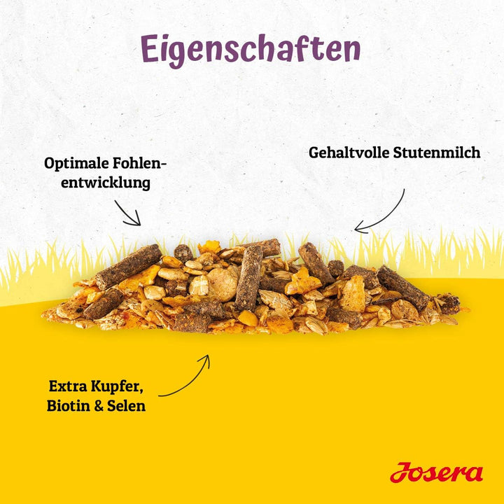 JOSERA Fohlen &amp; Stute (1 x 20 kg) | Premium Pferdefutter | Zuchtmüsli | gehaltvolle Stutenmilch | op