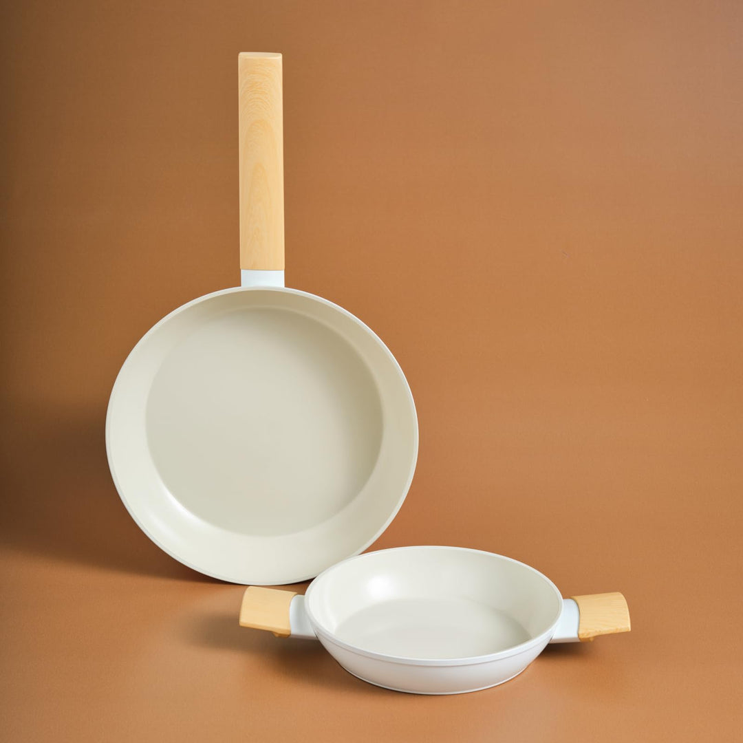 Karaca Swiss Crystal Almond Cream Pfannen-Set mit Induktionsboden