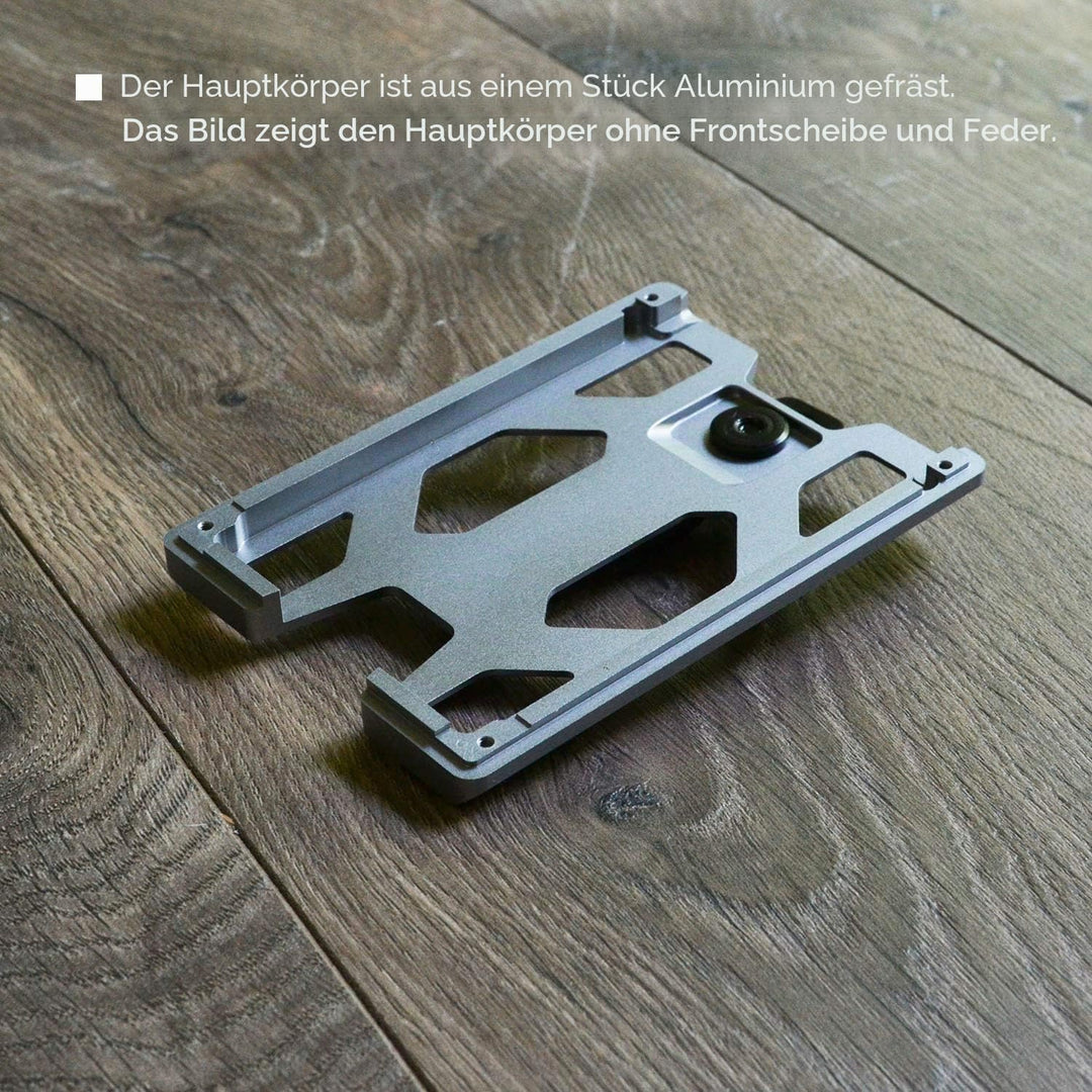 GOVO Aluminium T4 Ausweishalter/Brieftasche – Strapazierfähiger Ausweis-/Kreditkartenhalter – Silber