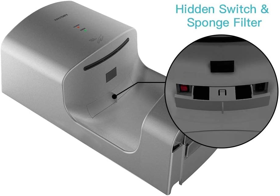 anydry 2630TS Automatischer Händetrockner Elektrisch Für Wandmontage,Mit Ablaufwanne,ABS
